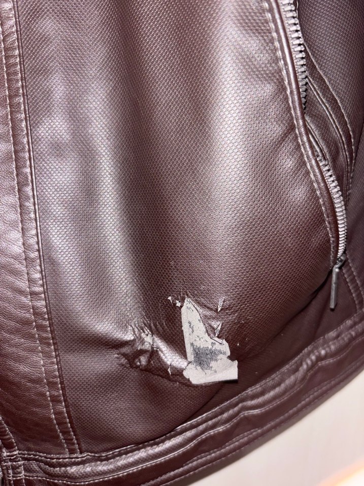 Erkek Siyah Deri Biker Ceket - Görsel 4