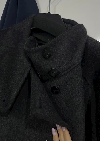 mango dik yaka yün kaban - Görsel 4