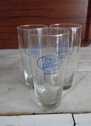 3 adet efes pilsen bardak 