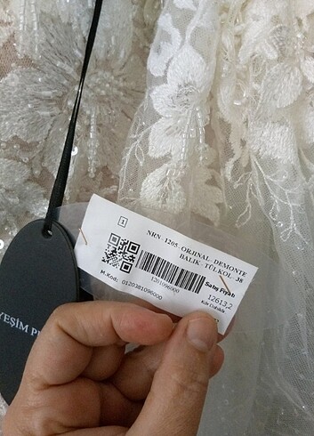 Etiketli balık model çok sık gelinlik - Görsel 7