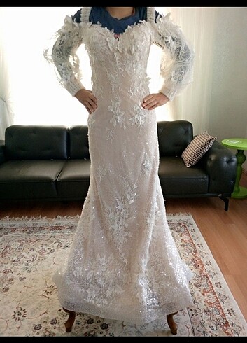 Etiketli balık model çok sık gelinlik - Görsel 8