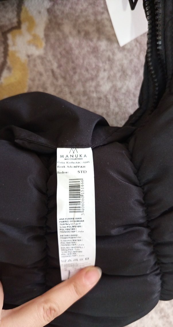 Siyah Kapitone Kadın Omuz Çantası - Görsel 3