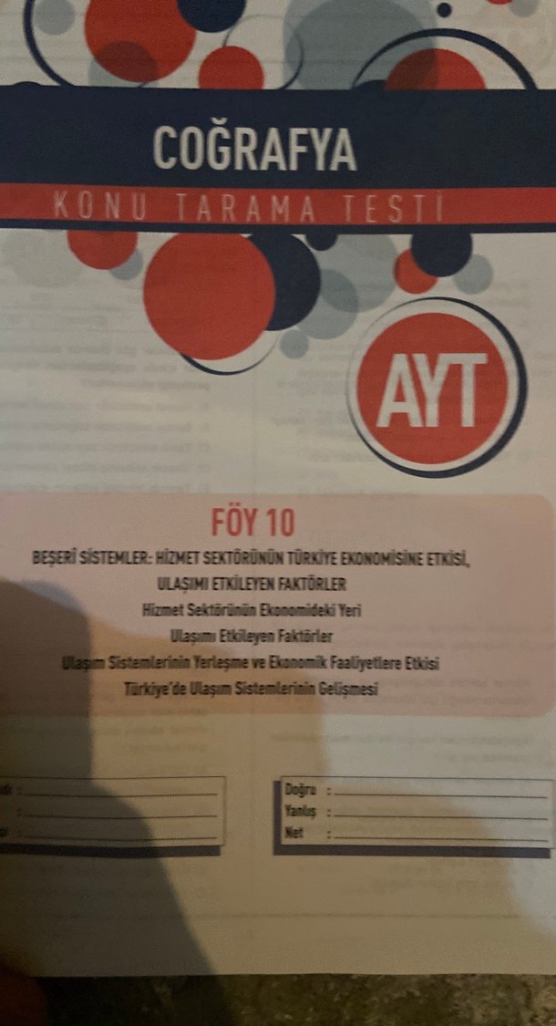 AYT Coğrafya Konu Tarama Testleri Kitabı - Görsel 3