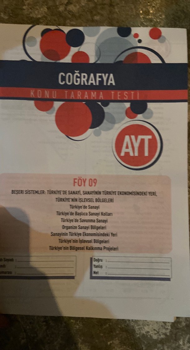 AYT Coğrafya Konu Tarama Testleri Kitabı - Görsel 2