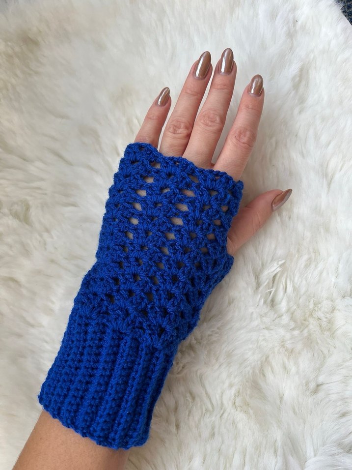 Bej Dantel Detaylı Bohem Örgü Eldiven - Görsel 4