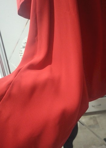 Parlak Kırmızı Kadın Uzun kol takim - Görsel 3