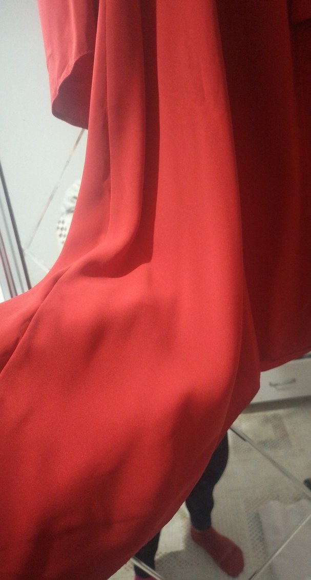 Parlak Kırmızı Kadın Uzun kol takim - Görsel 3