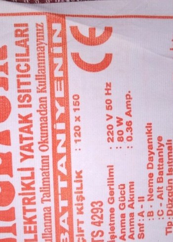 ELEKTRİKLİ BATTANİYE
MARKA MELTEM - Görsel 2