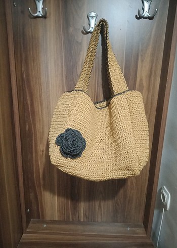 Bej Örgü Kadın Çanta - Görsel 2