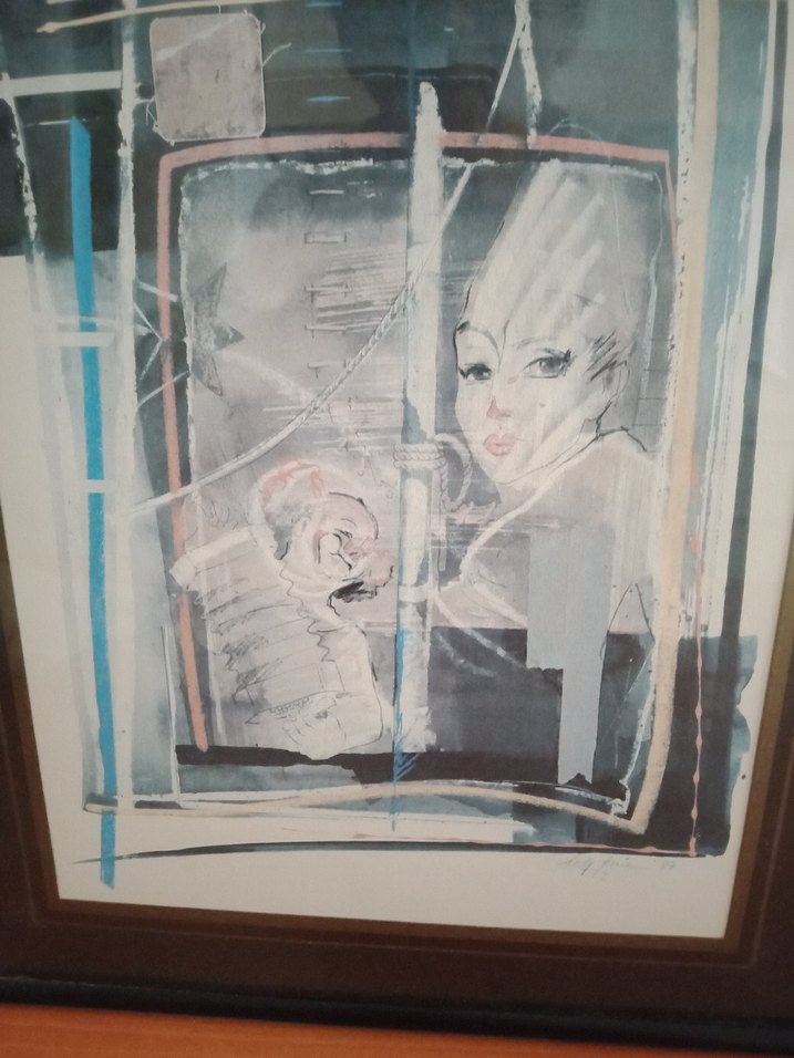 Soyut Gri Tonlarda Çerçeveli Tablo 
Ölçüsü 31&25 - Görsel 2