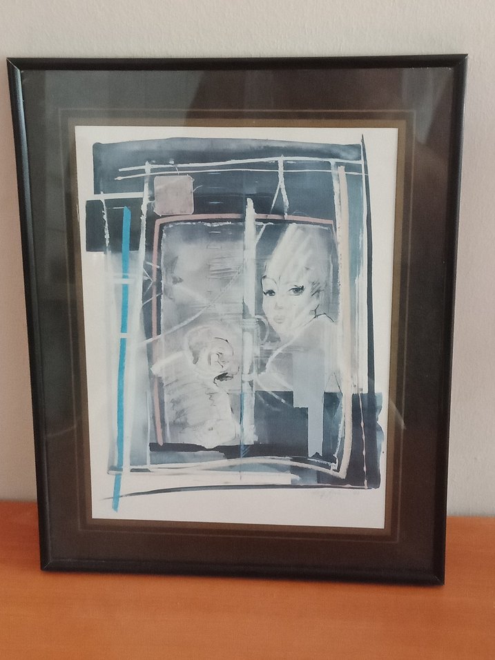 Soyut Gri Tonlarda Çerçeveli Tablo 
Ölçüsü 31&25 - Görsel 3