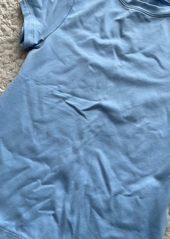 Mavi Kadın Kısa Kollu Pamuklu Tişört - Görsel 4