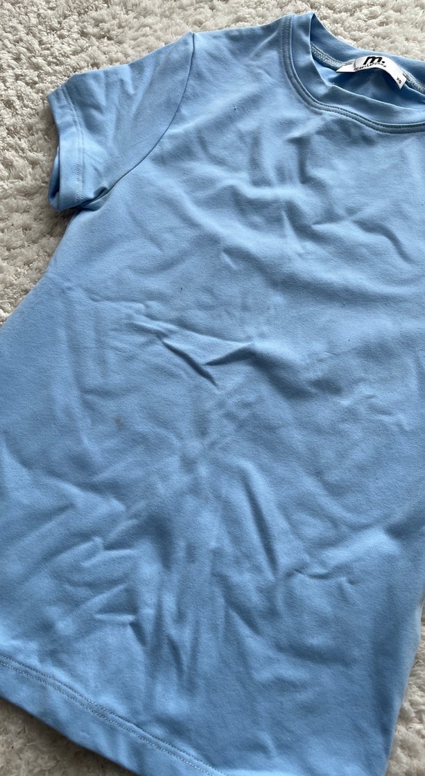 Mavi Kadın Kısa Kollu Pamuklu Tişört - Görsel 4