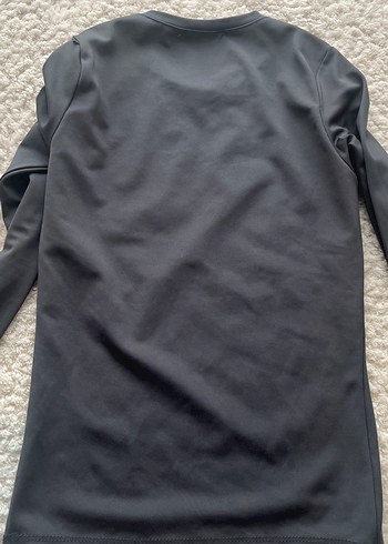 Gri Uzun Kollu Dar Kesim Kadın Tişört - Görsel 5