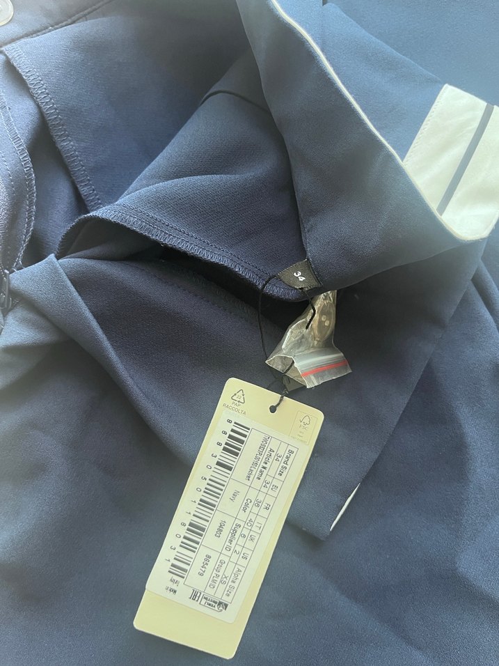 Kadın Mavi Piliseli Midi Kumaş Pantolon - Görsel 4