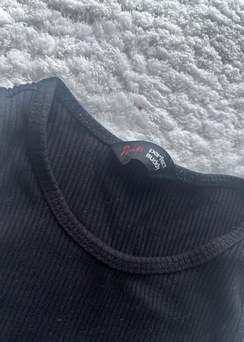 Siyah Kadın Mini Crop Top - Görsel 3