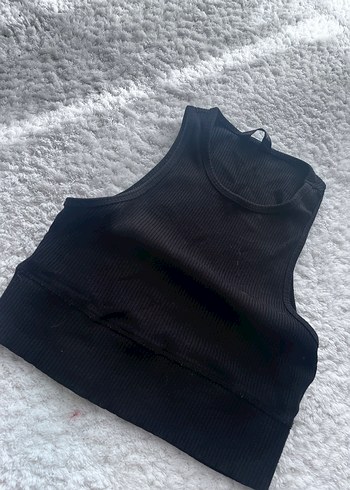 Siyah Kadın Mini Crop Top - Görsel 2