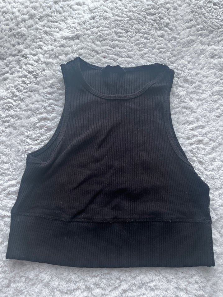 Siyah Kadın Mini Crop Top - Görsel 4