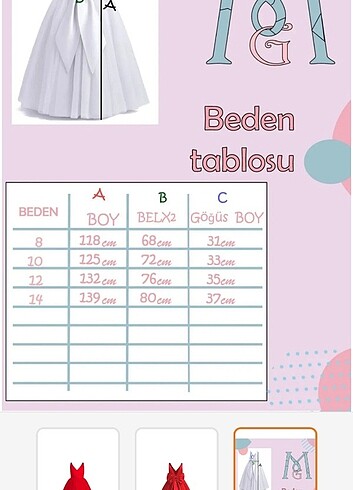 10 Yaş Beden Elbise.alnizca 1 saat giyildi 23 nisan icn