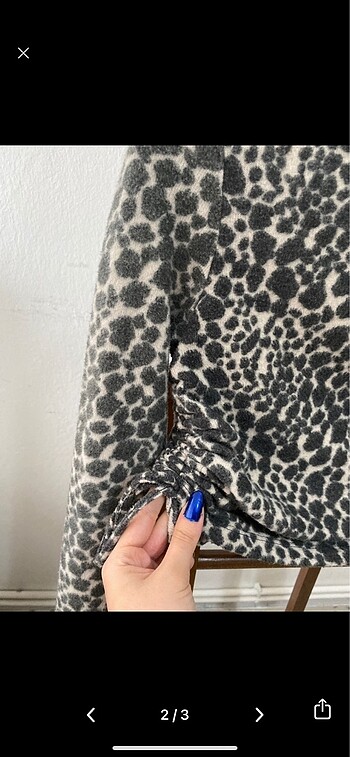 Leopar desenli bluz - Görsel 2