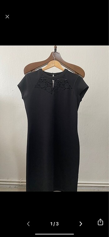 Siyah dantel elbise - Görsel 2