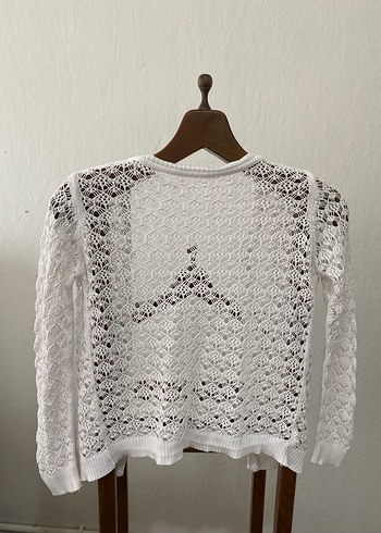 Gri Leopar Desenli Triko Boğazlı Bluz - Görsel 3