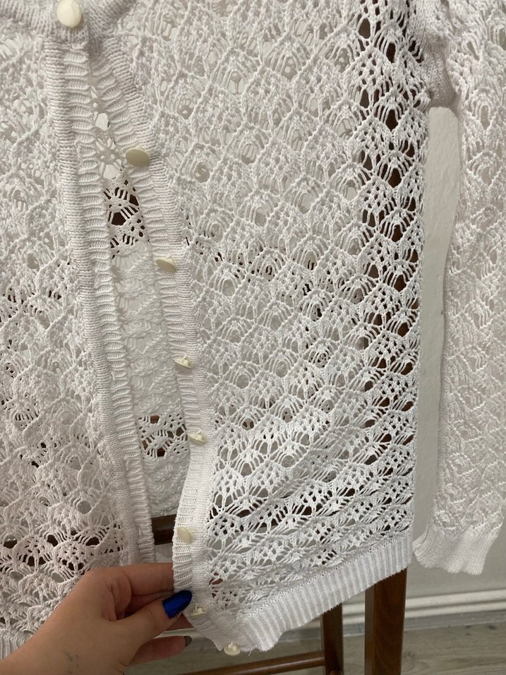 Gri Leopar Desenli Triko Boğazlı Bluz - Görsel 2