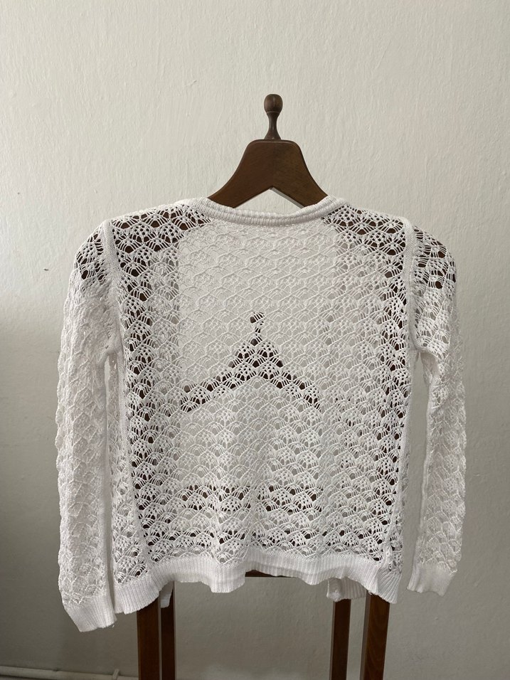 Gri Leopar Desenli Triko Boğazlı Bluz - Görsel 3