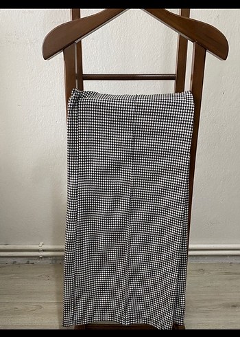 Düğmeli Siyah Kumaş Kadın Pantolon - Görsel 2