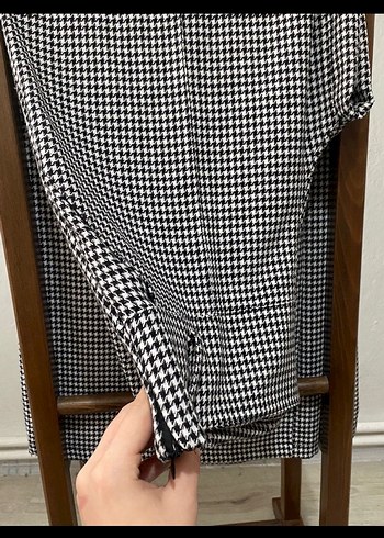 Düğmeli Siyah Kumaş Kadın Pantolon - Görsel 4