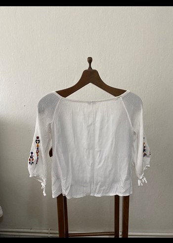 Nakışlı Bohem Kadın Bluz - Görsel 2