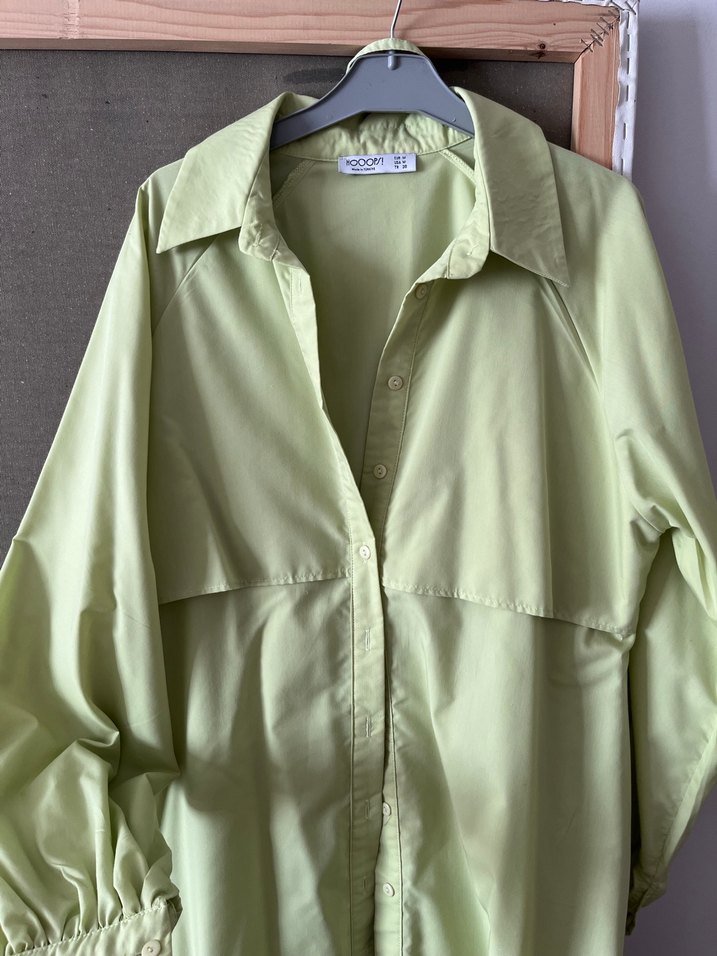 Uzun Kollu, Salaş Kesim Yeşil Elbise - Görsel 2