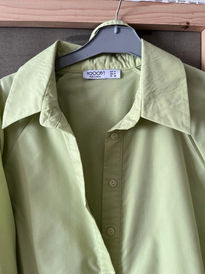 Uzun Kollu, Salaş Kesim Yeşil Elbise - Görsel 3