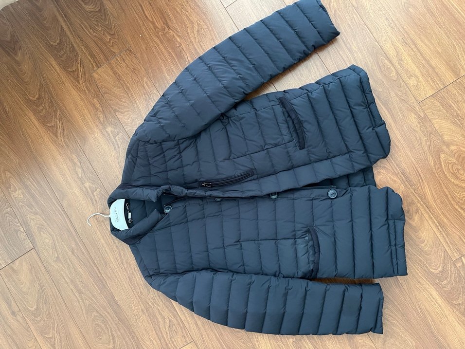 Düğmeli, Normal Kesim Mavi Erkek Mont - Görsel 4