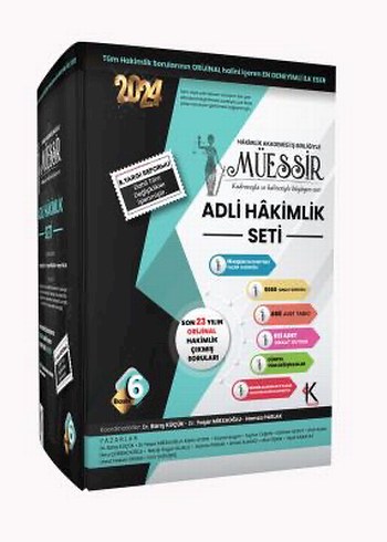  Müessir Hakimlik Orijinal Çıkmış Soru Bankası Seti