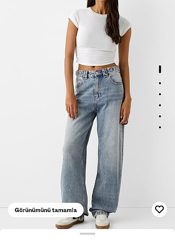 Bershka baggy carpenter balloon wide leg