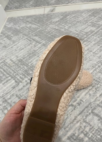 Bej Yünlü Babet Ayakkabı - Görsel 2