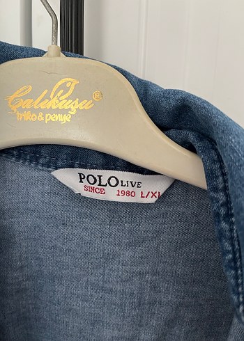 Düğmeli Mavi Denim Kadın Gömlek - Görsel 2