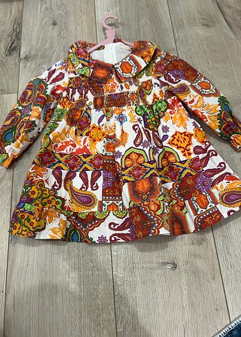 GB BABY markalı Renkli Bohem Kız Çocuk Elbisesi - Görsel 2