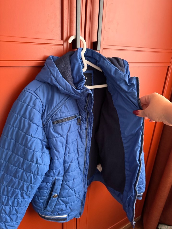 Erkek Çocuk Mavi Fermuarlı Mont - Görsel 2