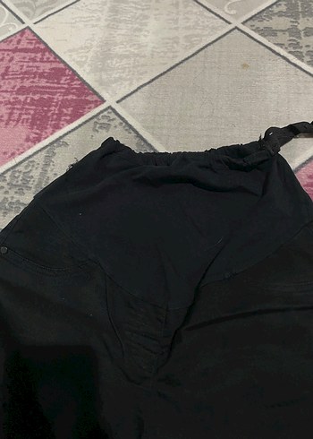 Kadın Siyah hamile Kumaş Pantolon - Görsel 2