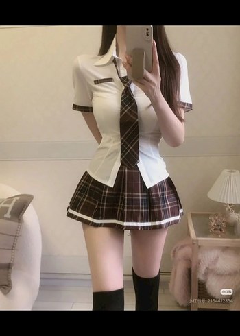 Ekoseli Pilili Mini Mezuniyet Elbisesi..MEVCUT. - Görsel 10