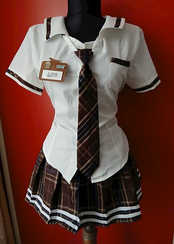 Ekoseli Pilili Mini Mezuniyet Elbisesi..MEVCUT. - Görsel 2