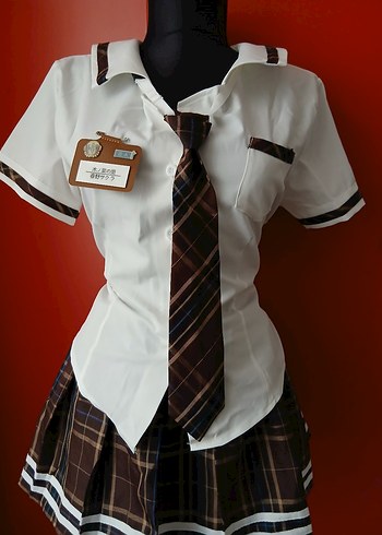 Ekoseli Pilili Mini Mezuniyet Elbisesi..MEVCUT. - Görsel 9