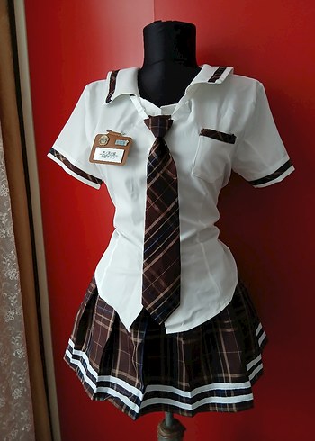 Ekoseli Pilili Mini Mezuniyet Elbisesi..MEVCUT. - Görsel 3