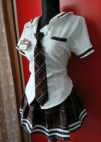 Ekoseli Pilili Mini Mezuniyet Elbisesi..MEVCUT. - Görsel 4