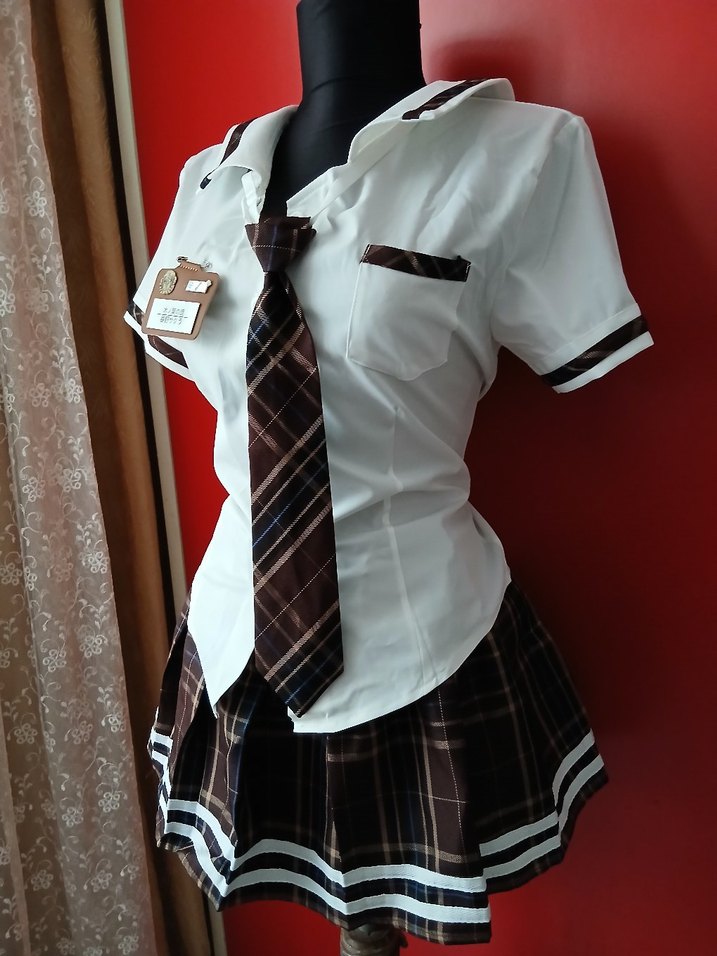 Ekoseli Pilili Mini Mezuniyet Elbisesi..MEVCUT. - Görsel 4