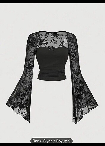 s Beden GOTİK ÇAN KOLLU BLUZ (L/XL MEVCUT)