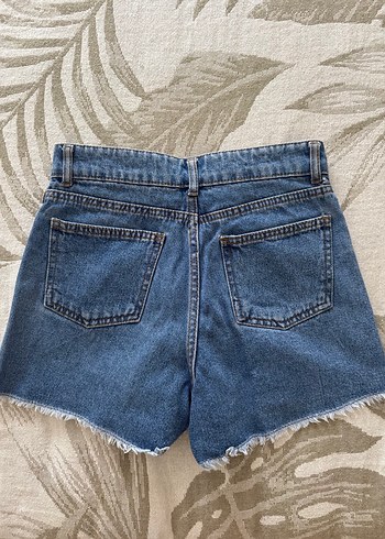 xs Beden mavi Renk Kadın Gri Mavi Mini Denim Şort