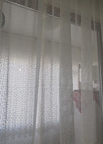 İşlemeli Beyaz Bohem Tül Perde - Görsel 5